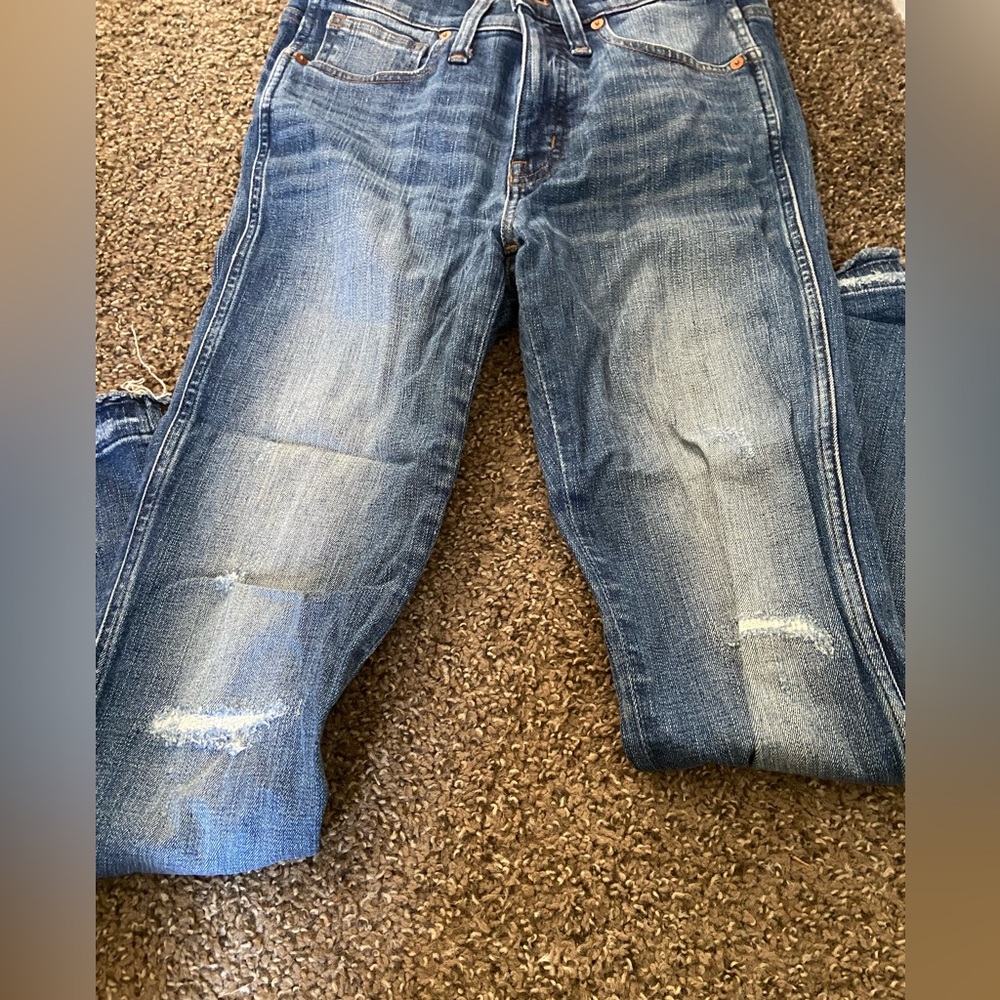 Women's Blue Distressed Jeans